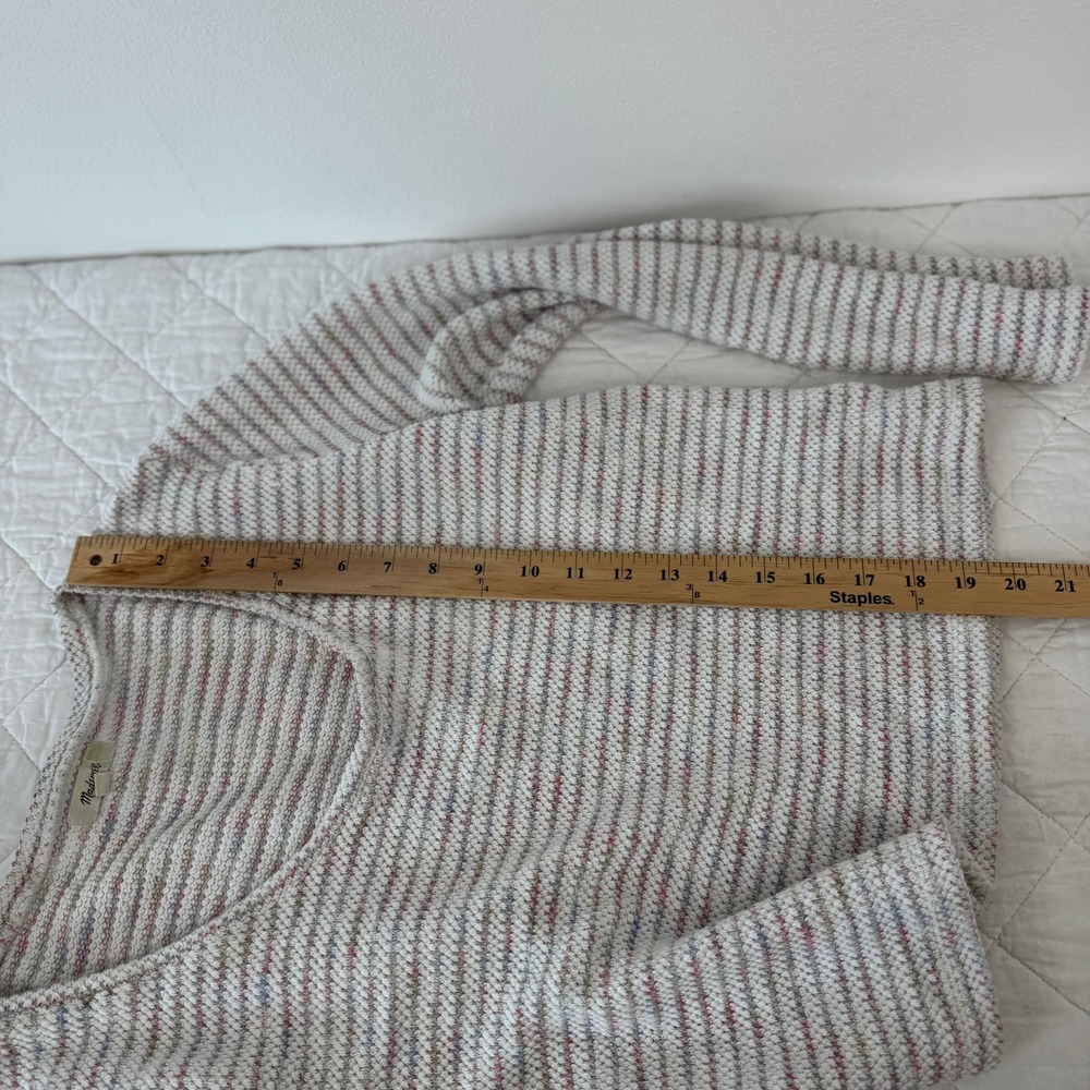 Madewell Womens Space-Dye Stripe Scoop Neck Pullover Sweater Knit Top XL AF983 - Picture 8 of 15
